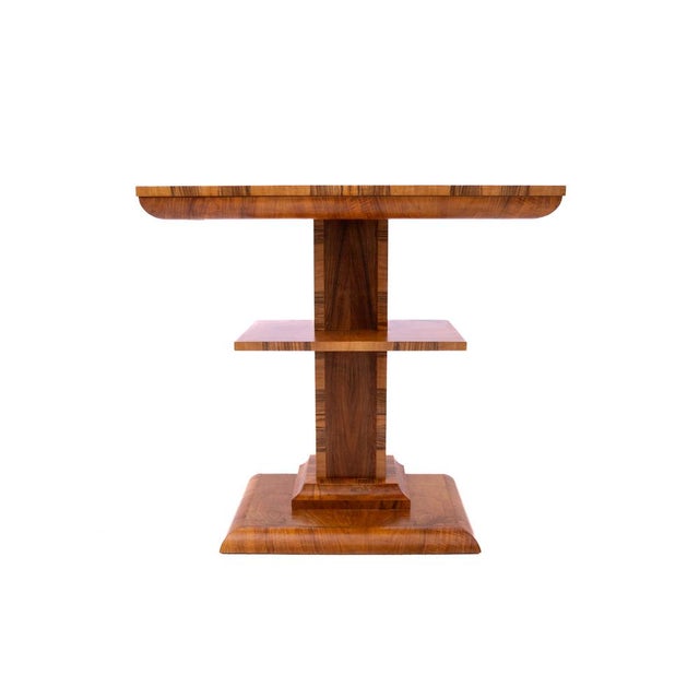 Art Deco console table, Poland, mid-20th century. Very good condition, after professional renovation. Wood: walnut...