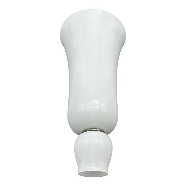 Wall Lamp in White Murano Glass by Venini, 1980s For Sale