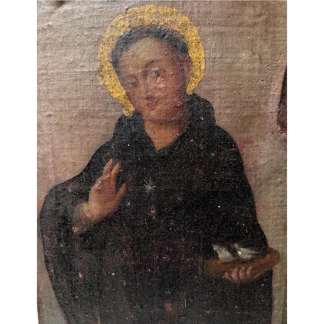 Antique 18th C Religious Oil Painting of Is Saint Francis of Assisi For Sale - Image 4 of 4
