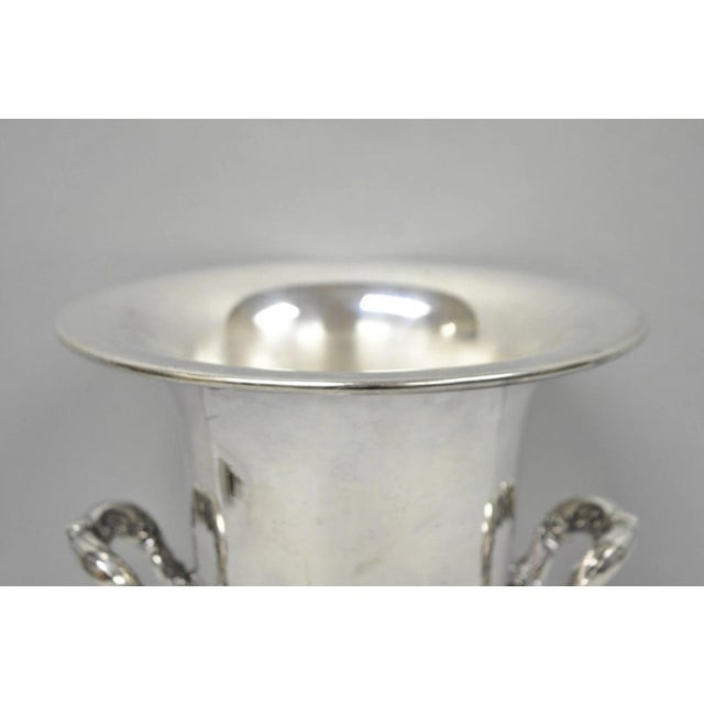 Vintage Bristol Silver Plated Trophy Cup Urn Champagne Chiller Bar Ice Bucket For Sale - Image 9 of 17