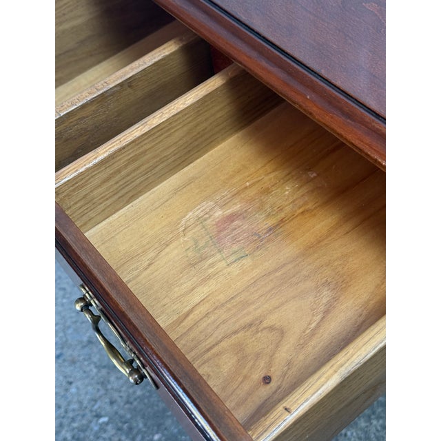 Vintage Gordon’s Fine Furniture Solid Cherry Georgian Lowboy For Sale - Image 11 of 12
