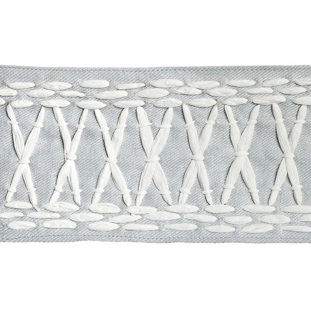 2020s Schumacher X Mary McDonald Tikki Tape Trim in Sky For Sale - Image 5 of 5