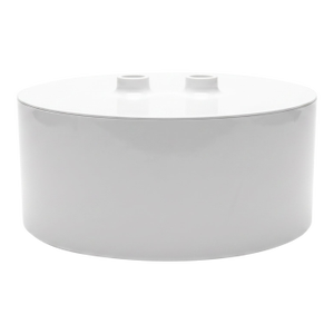 1970s Massimo Vignelli for Heller Covered Casserole Dish in White Melamine - Modernist Design