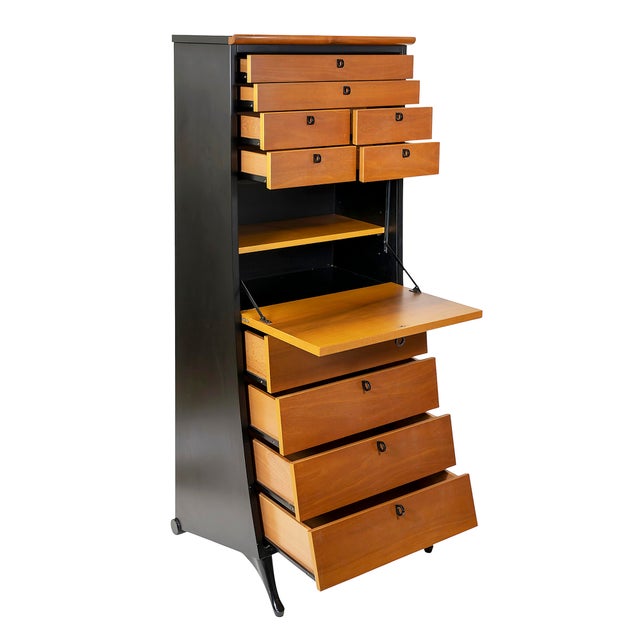 Mid-Century Modern Italian Umberto Asnago Commode by Giorgetti, 1980s For Sale - Image 4 of 9