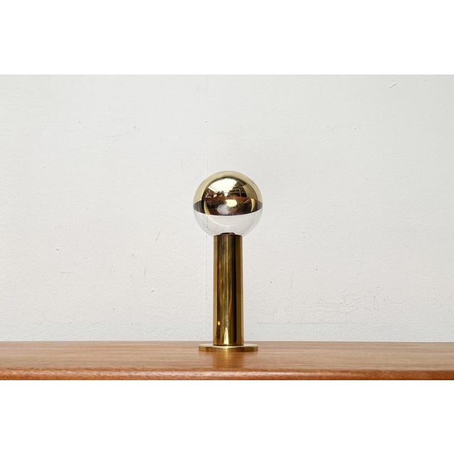 Vintage Space Age German Brass Ceiling Lamp by Motoko Ishii for Staff, 1970s For Sale - Image 3 of 18