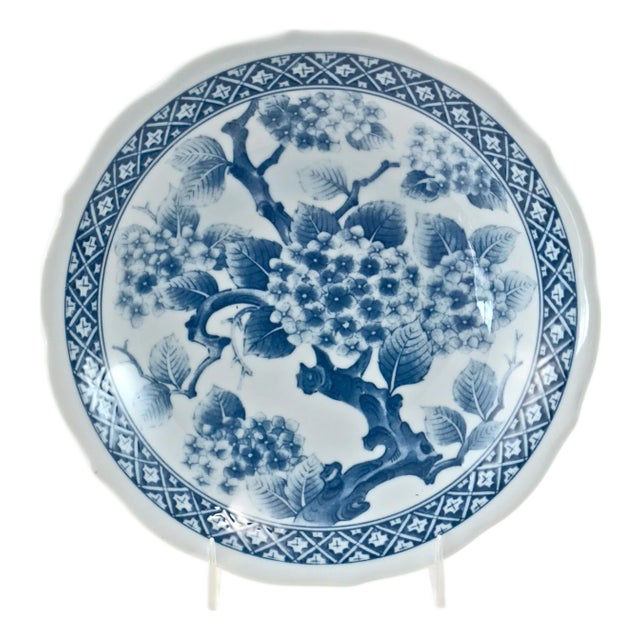 Blue & White Cherry Blossom Bowl For Sale