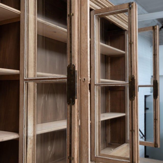 French Oak 12-Door Bookcase, 1920s For Sale - Image 11 of 12