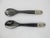Vintage Natural Horn Sterling Silver Floral Mounted Caviar Serving Spoon Set of 5 For Sale - Image 9 of 13