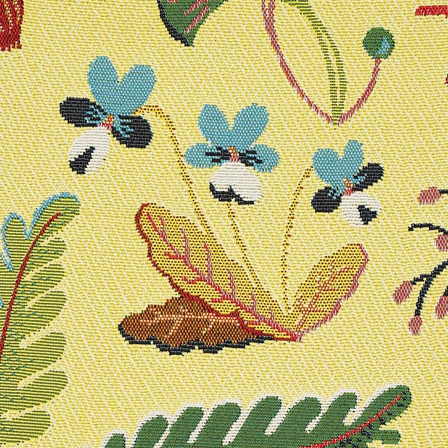 Schumacher Sample - Schumacher Botanica Indoor/Outdoor Fabric in Yellow For Sale - Image 4 of 5