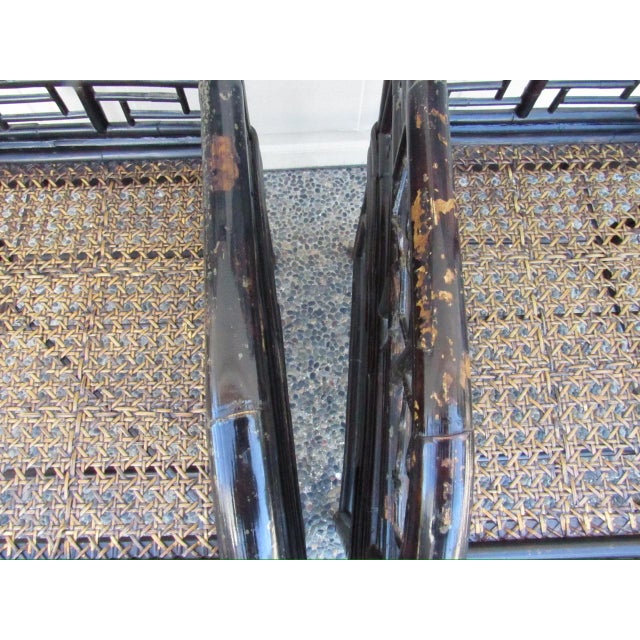 Pair of Ebonized Bamboo Armchairs in the Brighton Pavillion Style For Sale - Image 12 of 18