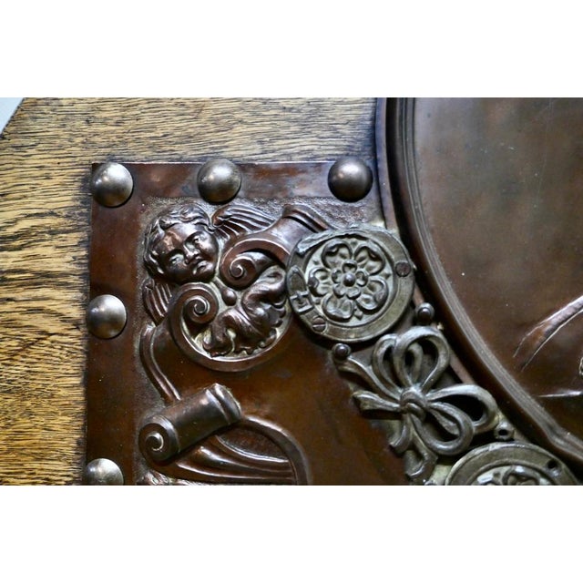 Late 19th Century Large Victorian Queens Head Copper Wall Plaque, 1890 For Sale - Image 5 of 10