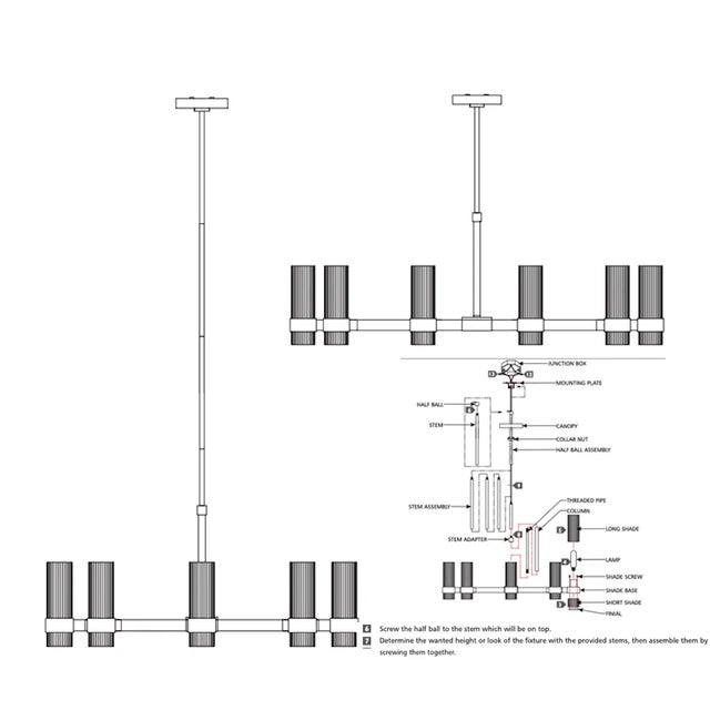 Chapman & Myers by Visual Comfort Studio Geneva Chandelier, Brass For Sale In Greenville, SC - Image 6 of 6