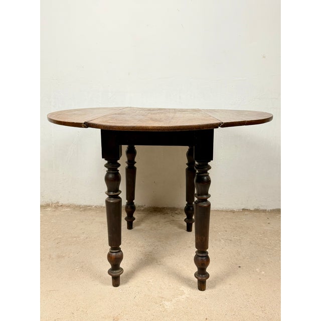 Spanish Wood Drop-Leaf Dining Table with Turned Legs, 1920 For Sale - Image 9 of 15