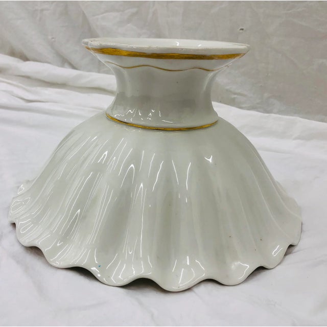 Metal Antique Porcelain Dish For Sale - Image 7 of 8