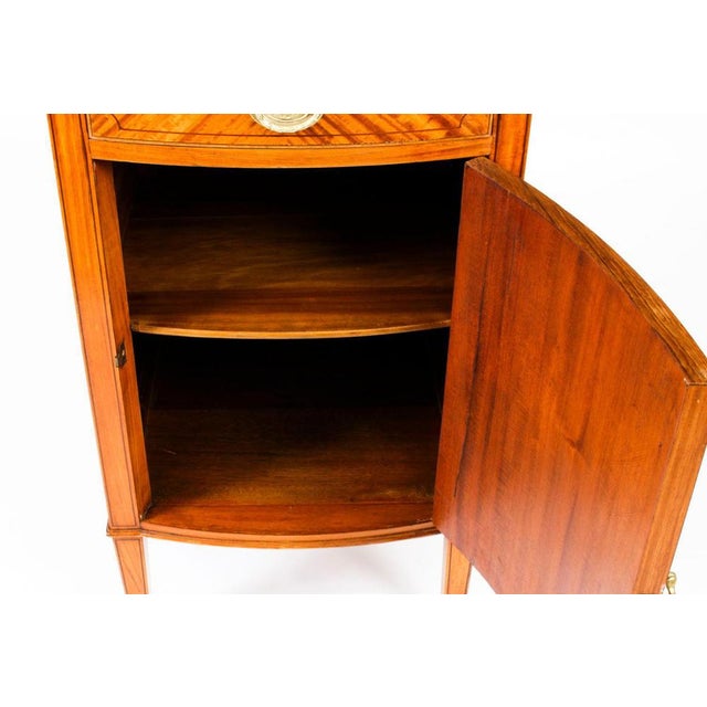 19th Century Satinwood & Inlaid Bedside Cabinet For Sale - Image 9 of 16