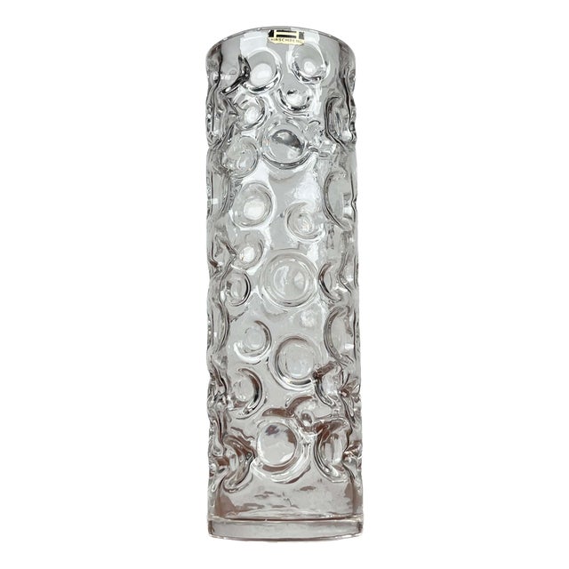 Mid-Century Modern Space Age Bubble Glass Vase by Wilhelm Braun-Feldweg for Hirschberg, Germany, 1960s For Sale