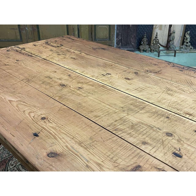 Antique Farmhouse Table in Fir and Chestnut, 1800s For Sale - Image 6 of 18