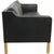 Børge Mogensen 2213 3-seater sofa upholstered in original black leather, and with legs of oak. The sofa is from the early...