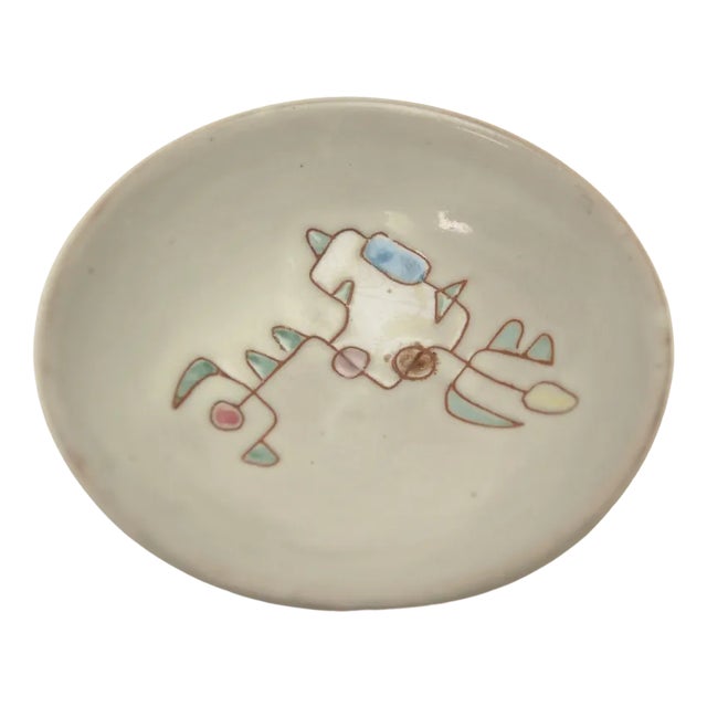 Enamelled Ceramic Bowl by Jean Rivier, Vallauris, 1950s For Sale