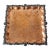 Vintage Ornate English Copper Pewter Square Engraved Platter Footed For Sale