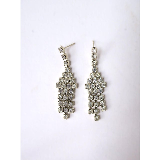 Rhinestone crystal 'Chandelier' earrings, circa late-20th century. A beautiful, sparkly pair. For pierced ears.