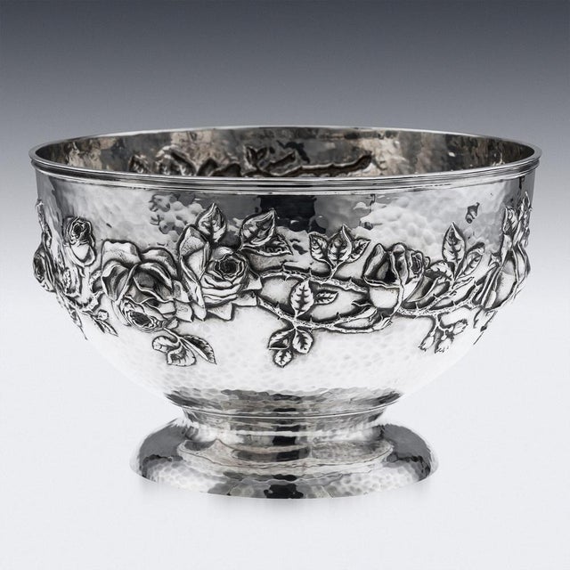 Antique Scottish Silver Rose Bowl, 1909 For Sale - Image 4 of 18
