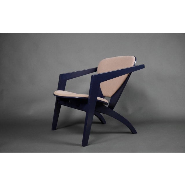 Wood Set of Blue Butterfly GE 460 Lounge Chairs by Hans Wegner for Getama, 1980s For Sale - Image 7 of 18