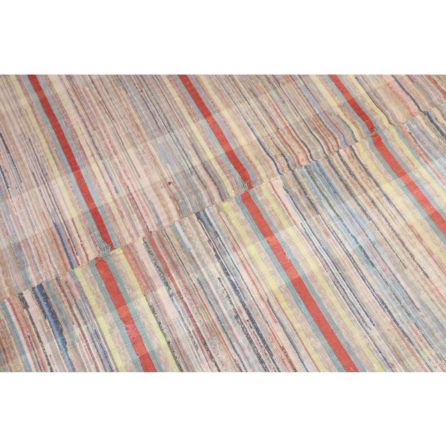 Traditional Large Antique American Rag Rug For Sale - Image 3 of 6