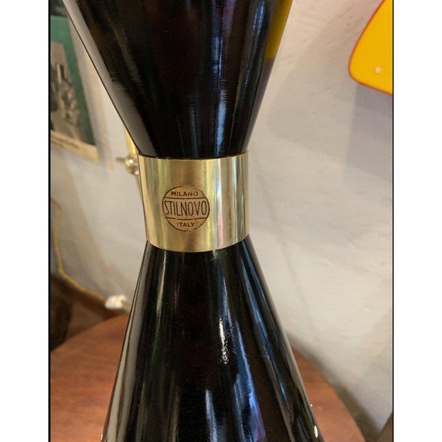 Stilnovo Brass and Marble Table Lamp with Adjustable Cone from Stilnovo, 1950s For Sale - Image 4 of 6