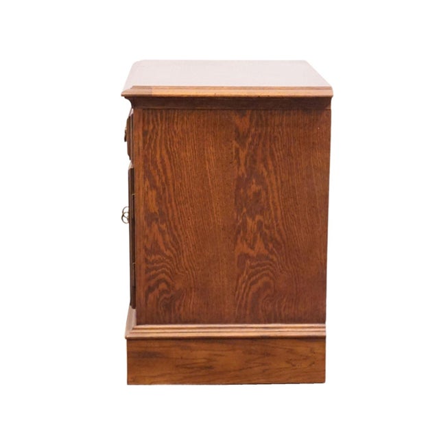 Bassett Furniture Solid Walnut Early American 26" Cabinet Nightstand 260-2060-271 For Sale - Image 11 of 14
