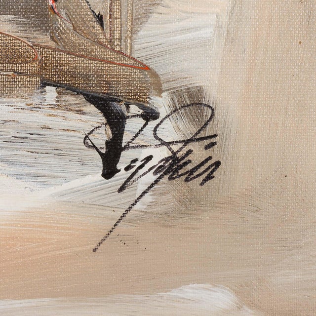 Danish Artist, Abstract Compositions, Late 20th Century, Acrylic on Canvases, Set of 2 For Sale - Image 6 of 9