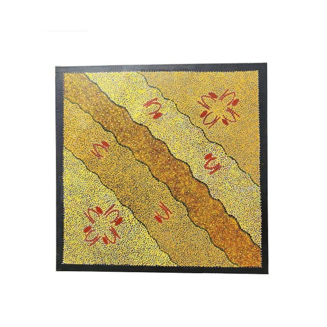 2007 Abstract Aboriginal Dot Painting by Violet Payne Ngale For Sale - Image 12 of 12