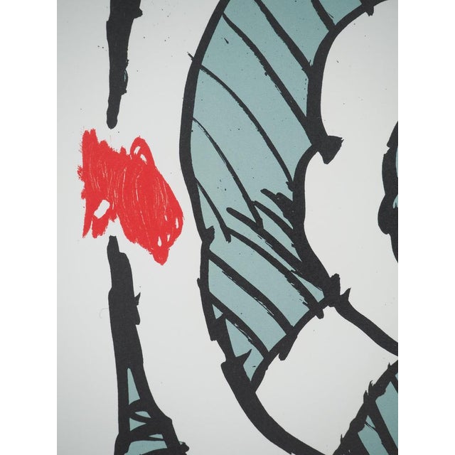 Pierre Alechinsky, Festival d'automne (Bleu), Lithograph For Sale - Image 5 of 7