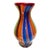 Vintage Millefiori Striped Italian Murano Attributed Heavy Glass Paperweight Vase For Sale