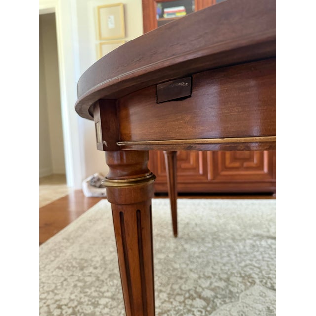 Antique French Louis XVI Mahogany Oval Dining Table For Sale - Image 12 of 17