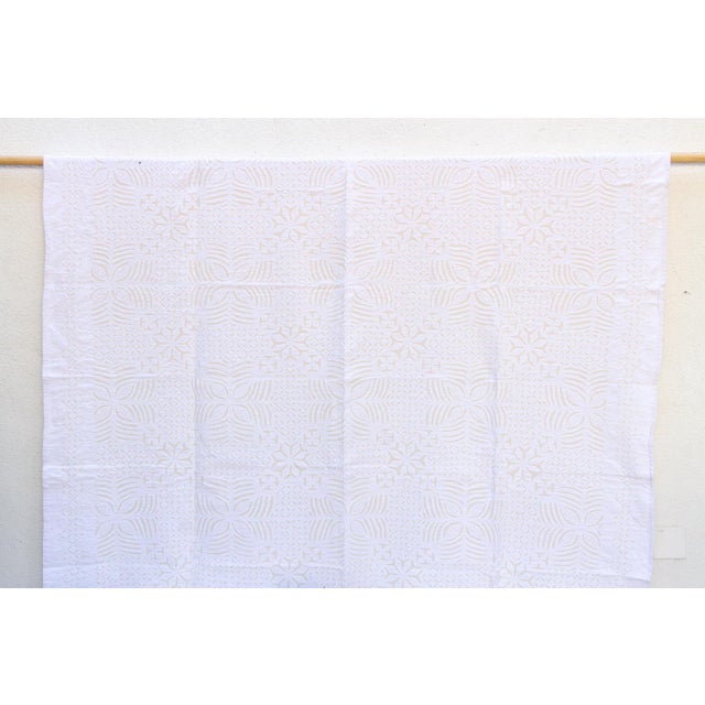 Celestial Star Applique Cotton Quilt For Sale - Image 4 of 7