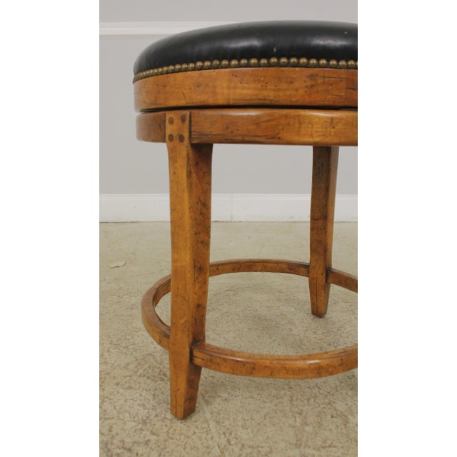 1990s Pair Guy Chaddock Round Rustic Stools For Sale - Image 5 of 10