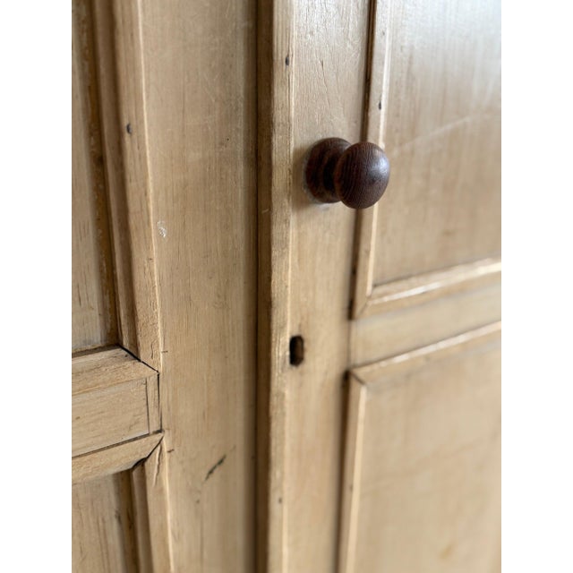 Wood Antique English Pine Larder Cabinet For Sale - Image 7 of 8
