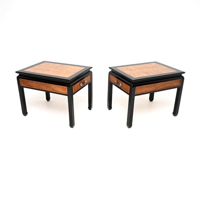 Mid-Century Modern Vintage Burr Elm Side Tables by Raymond Sobota, 1980, Set of 2 For Sale - Image 3 of 12