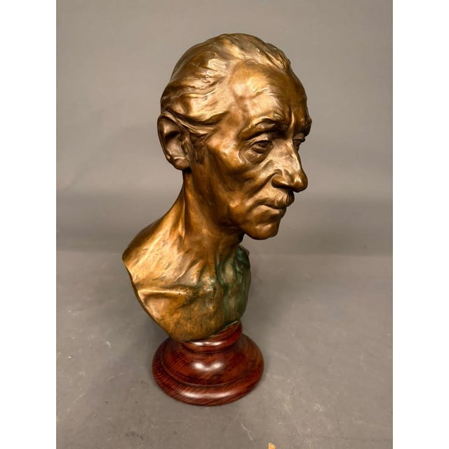 19th-Century Bronze Bust Signed A. Q. Harise, Circa 1840 For Sale - Image 9 of 15