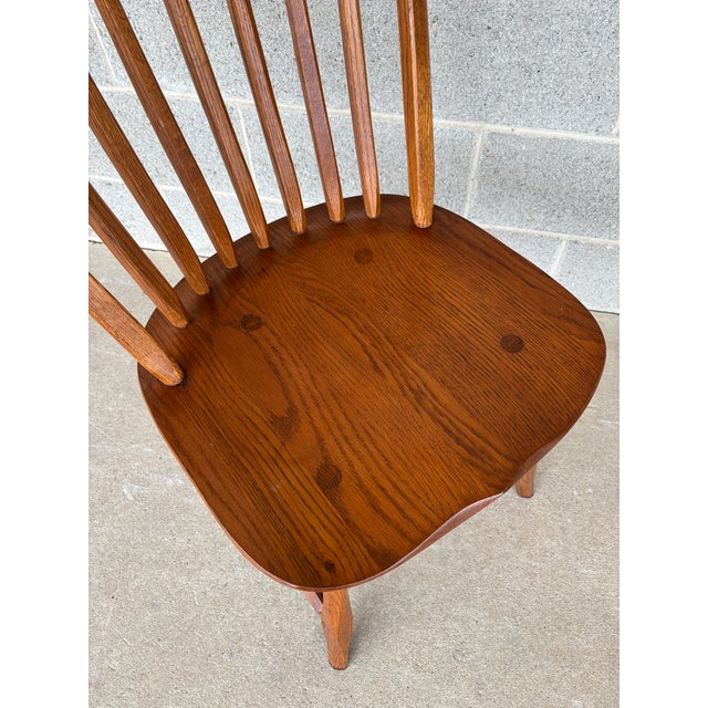 Brown Hunt Country Furniture Hoop Back Oak Dining Side Chairs - Set of 4 For Sale - Image 8 of 12