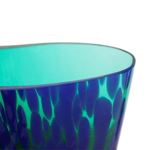 Italian Artisanal Green Murano Glass Vase, 1970s For Sale - Image 6 of 13