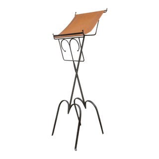 Mid-Century Collapsible Iron Lectern, Music or Bookstand For Sale