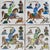 Persian Set of Six Antique Persian Qajar Tiles Depicting Hunters on Horseback, 19th Century For Sale - Image 3 of 14