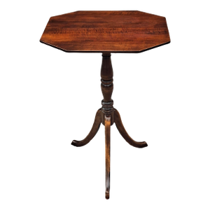 Georgian Style Mahogany Pedestal Octogonal Floor Candle Stand
