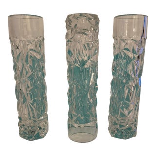Set of Tiffany Cut Crystal Bud Vases For Sale