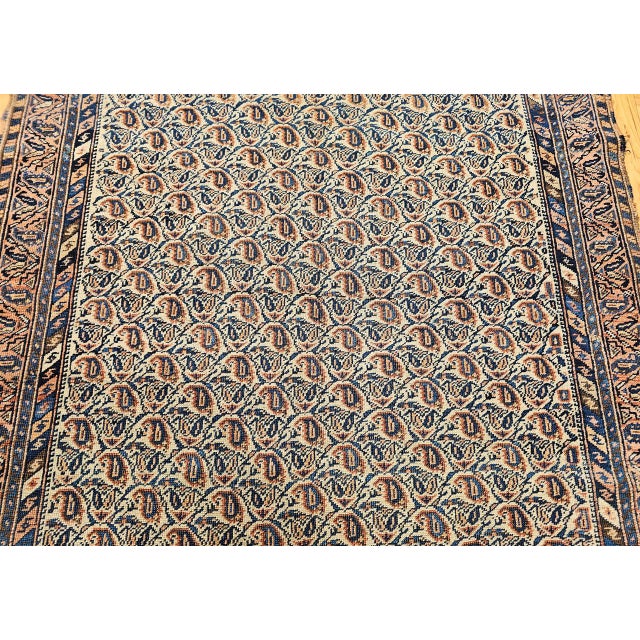 Late 19th Century Persian Afshar Tribal Rug, Hand-Knotted Wool, All-Over Paisley Geometric Pattern, Ivory & Brown, 4x6 For Sale - Image 13 of 18