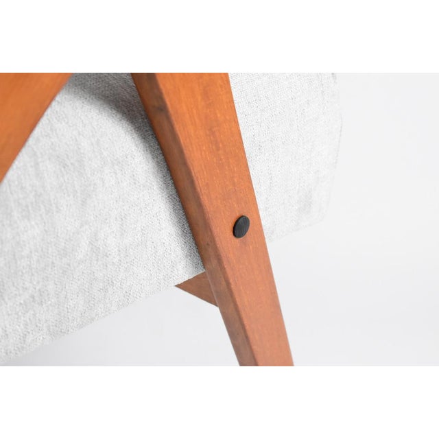 Compass Armchair in Blue Houndstooth Velvet, 1960s For Sale - Image 18 of 18