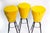 1960s Chrome Stools with Mustard Yellow Velvet, Set of 3 For Sale - Image 5 of 6