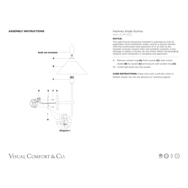 2020s J. Randall Powers for Visual Comfort Signature Hackney Single Sconce in Antique Nickel with Linen Shade For Sale - Image 5 of 5
